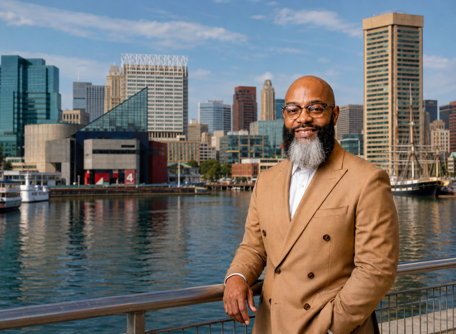 John C. Blocker Jr. on the Baltimore waterfront